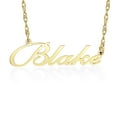 thumbnail image 1 of Sterling Silver Yellow Gold Plated Personalized Script Name Necklace, 1 of 1