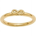 thumbnail image 1 of Sterling Silver Yellow-Plated Infinity Symbol Ring, 1 of 7