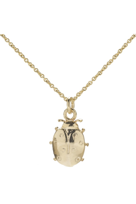 Sterling Silver Yellow Tone Ladybug Charm