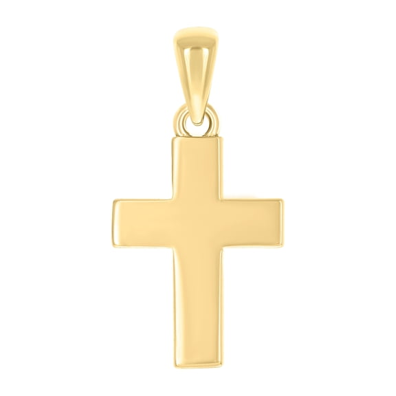 Sterling Silver Yellow-tone Unisex Without CZ Cross Religious Charm Pendant