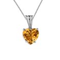 thumbnail image 1 of Sterling Silver Yellowish Orange Heart November Birthstone Pendant (PENDANT ONLY), 1 of 1