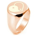 thumbnail image 1 of Sterling Silver Yin Yang Heart Engraved Round Flat Top Polished Ring, 1 of 1