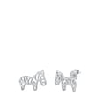 thumbnail image 1 of Sterling Silver Zebra Animal Earrings 925 New Jewelry Female Unisex, 1 of 3