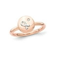 thumbnail image 1 of Sterling Silver and 14K Gold Rose Plated Ribbon Ring, 1 of 4