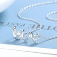 thumbnail image 1 of Sterling Silver and 14K Rose Gold Plated Love Pendant Necklace, 1 of 5