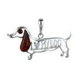 thumbnail image 1 of Sterling Silver and Baltic Amber I Love My Dog Pendant, 1 of 6