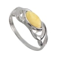 thumbnail image 1 of Sterling Silver and Baltic Butterscotch Amber Ring "Lucy", 1 of 4