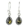 thumbnail image 1 of Sterling Silver and Baltic Green Amber Earrings "Bajena", 1 of 6