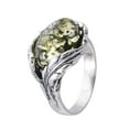 thumbnail image 1 of Sterling Silver and Baltic Green Amber Ring "Katharina", 1 of 5