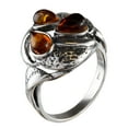 thumbnail image 1 of Sterling Silver and Baltic Honey Amber Infinity Knots Ring, 1 of 5