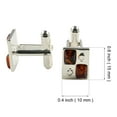 thumbnail image 1 of Sterling Silver and Baltic Honey Amber Rectangle Ace Of Spades Cufflinks, 1 of 4