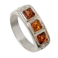 thumbnail image 1 of Sterling Silver and Baltic Honey Amber Ring "Brayden", 1 of 5