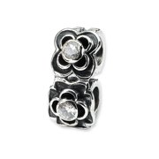 Jewelry by Sweet Pea Sterling Silver Reflections CZ Connector Bead