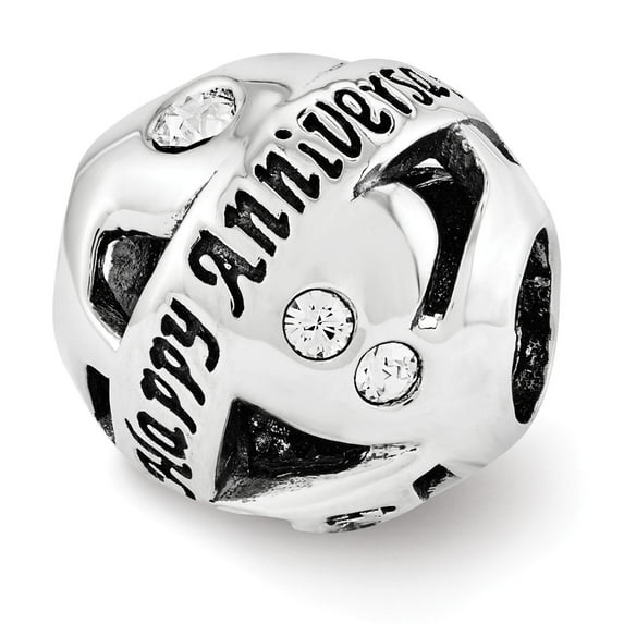 Sterling Silver Reflections Crystals Anniversary Bead