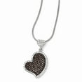 thumbnail image 1 of Sterling Silver and Cubic Zirconia Brilliant Embers Heart Necklace - 18 Inch, 1 of 3