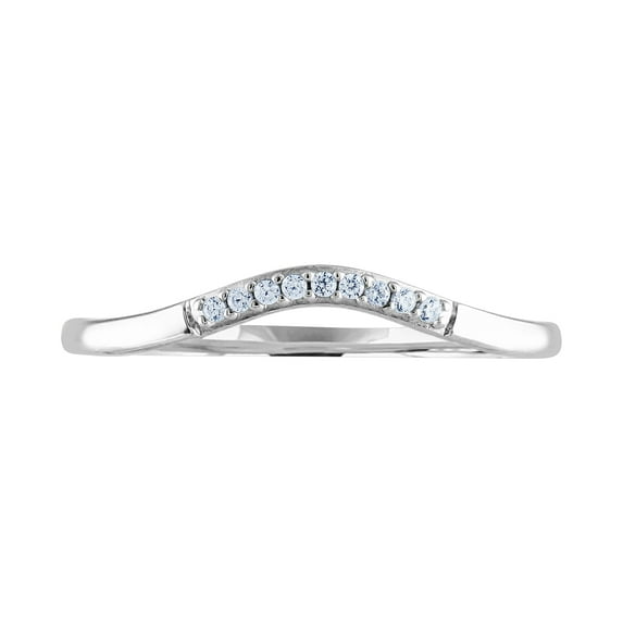 Sterling Silver and Diamond Accent Stackable Ring