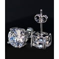 thumbnail image 1 of Sterling Silver and Genuine Crystal Round Stud Earring, 1 of 5