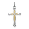 thumbnail image 1 of Sterling Silver and Vermeil Cross Pendant Charm, 1 of 4