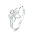 thumbnail image 1 of Sterling Silver flower ring with crystals, 1 of 6