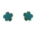 thumbnail image 1 of Sterling Silver light blue enamel cloud post earrings., 1 of 3