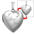 thumbnail image 1 of Sterling Silver "to the Moon and Back" Heart Locket - 3/4 Inch X 3/4 Inch, 1 of 1