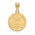 thumbnail image 1 of Sterling Silver w/ 14K Yellow Gold-Plated LogoArt Official Licensed Collegiate Eastern Michigan U Medium Crest Pendant, 1 of 3