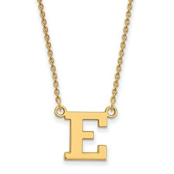 Sterling Silver w/ 14K Yellow Gold-Plated Official Licensed Collegiate 18in Eastern Michigan U Small Pendant w/Necklace