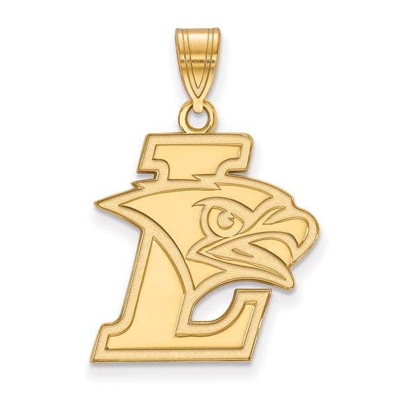 Sterling Silver w/ 14K Yellow Gold-Plated Official Licensed Collegiate Lehigh University (LU) Large Pendant