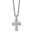 thumbnail image 1 of Sterling Silver w/14k Diamond Cross Necklace, 1 of 2