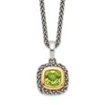 thumbnail image 1 of Sterling Silver w/14k Peridot Necklace, 1 of 2