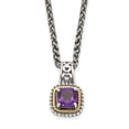 thumbnail image 1 of Sterling Silver with 14k Amethyst Necklace, 1 of 1