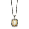 thumbnail image 1 of Sterling Silver with 14k Gold Mother of Pearl 18in Necklace, 1 of 1