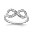 thumbnail image 1 of Sterling Silver with CZ Infinity Ring - Size 5, 1 of 2