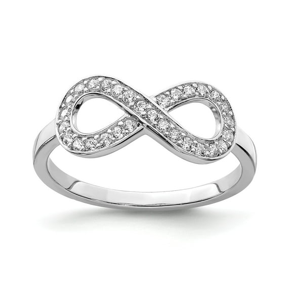 Sterling Silver with CZ Infinity Ring - Size 5