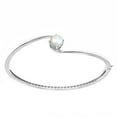 thumbnail image 1 of Sterling Silver with Cultured Pearl Bangle Bracelet-7.25'', 1 of 4