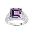 thumbnail image 1 of Sterling Silver with Natural Amethyst Square-cut Ring, 1 of 3
