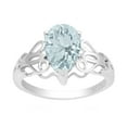 thumbnail image 1 of Sterling Silver with Natural Aquamarine Scroll Work Ring, 1 of 3