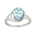 thumbnail image 1 of Sterling Silver with Natural Aquamarine Soliltaire Ring, 1 of 1