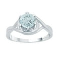thumbnail image 1 of Sterling Silver with Natural Aquamarine Solitaire Ring, 1 of 3