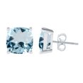 thumbnail image 1 of Sterling Silver with Natural Aquamarine Stud Earring, 1 of 4