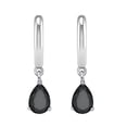 thumbnail image 1 of Sterling Silver with Natural Black Spinel Dangle Earrings, 1 of 3