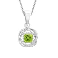 thumbnail image 1 of Sterling Silver with Natural Choice Of Gemstone Twisted Wire Pendant with 18" Chain, 1 of 3