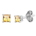 thumbnail image 1 of Sterling Silver with Natural Citrine Stud Earring, 1 of 4