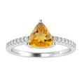 thumbnail image 1 of Sterling Silver with Natural Citrine and White Topaz Engagement Ring, 1 of 3