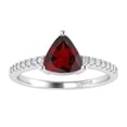thumbnail image 1 of Sterling Silver with Natural Garnet and White Topaz Engagement Ring, 1 of 3