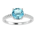 thumbnail image 1 of Sterling Silver with Natural Sky Blue Topaz and White Topaz Engagement Ring, 1 of 3