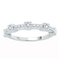 thumbnail image 1 of Sterling Silver with Natural White Diamond Stackable Band Ring, 1 of 5