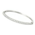 thumbnail image 1 of Sterling Silver with Natural White Topaz Bangle Bracelet, 1 of 3