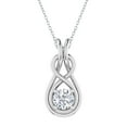 thumbnail image 1 of Sterling Silver with Natural White Topaz Infinity Pendant, 1 of 3