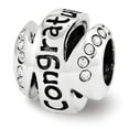 thumbnail image 1 of Sterling Silver Reflections Crytal Congratulations Bead, 1 of 7